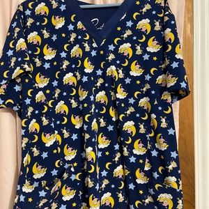 Teddy Bear Moon Scrub Top